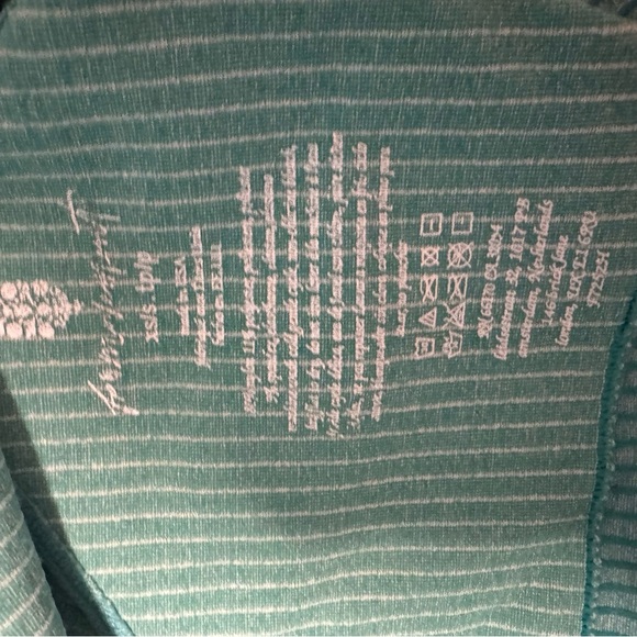 Free People Movement Teal Ribbed Crop Tank Top XS/S with Triangle Silver Accent - Picture 3 of 9